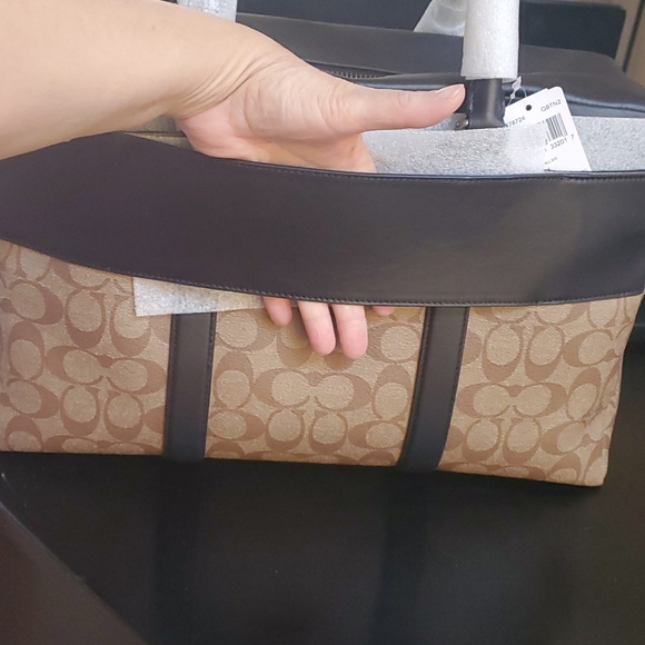 ♥️ DECIDED TO KEEP ♥️Coach Trekker Carryall In Signature - Travel - Picture 7 of 17